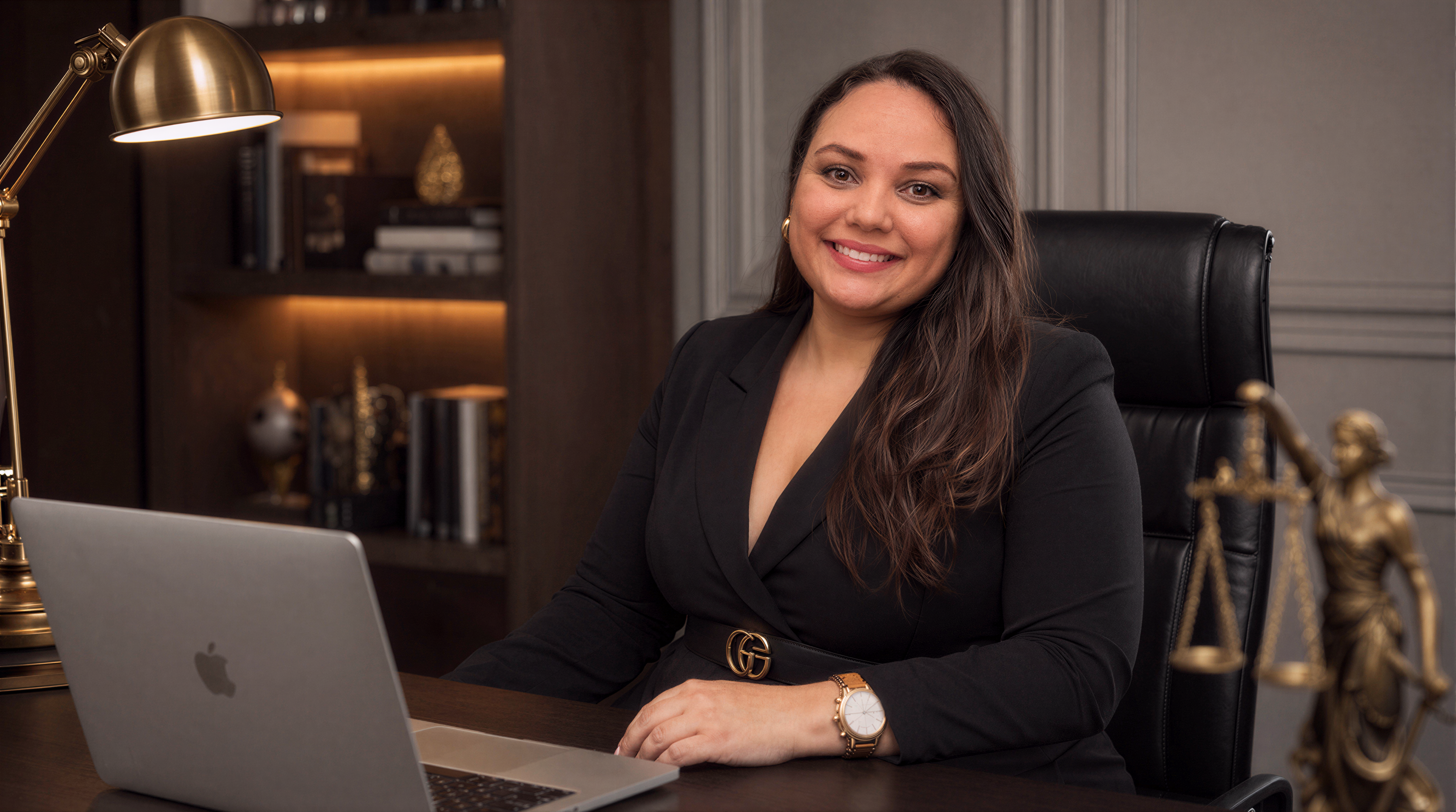 Dra. Ana Paula Almeida em seu escritório de advocacia